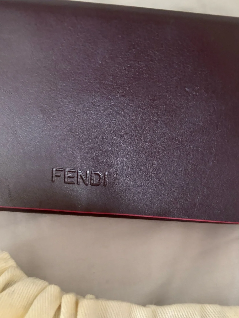 Fendi dust bag with glasses case.